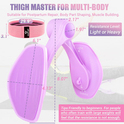 Thigh Master Thigh Exerciser for Women, Enhanced Resistance Hip and Pelvis Trainer, Inner Thigh Exercise Equipment Kegel Exercise Products for Women Home Gym