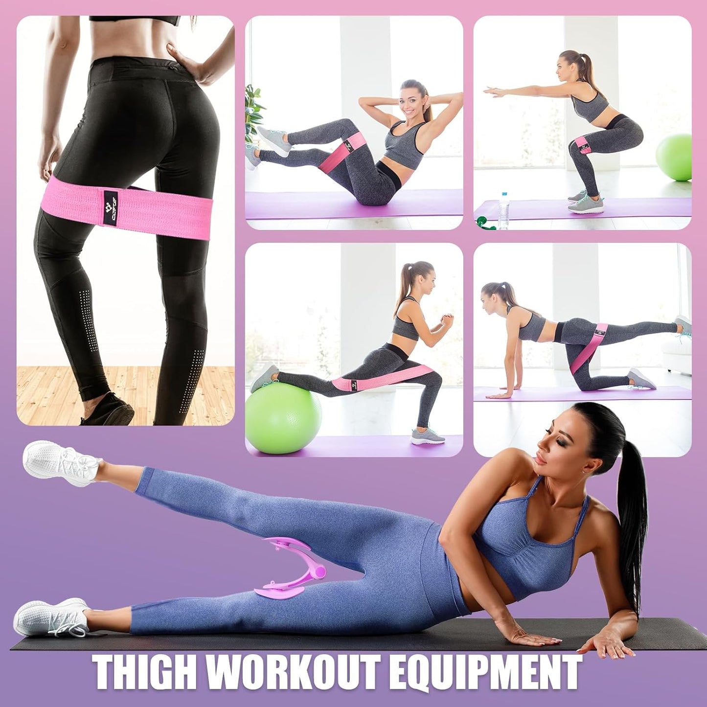 Thigh Master Thigh Exerciser for Women, Enhanced Resistance Hip and Pelvis Trainer, Inner Thigh Exercise Equipment Kegel Exercise Products for Women Home Gym